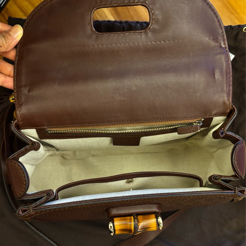 Gucci經典竹節包手提肩背兩用包-6