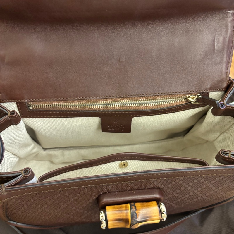 Gucci經典竹節包手提肩背兩用包-8