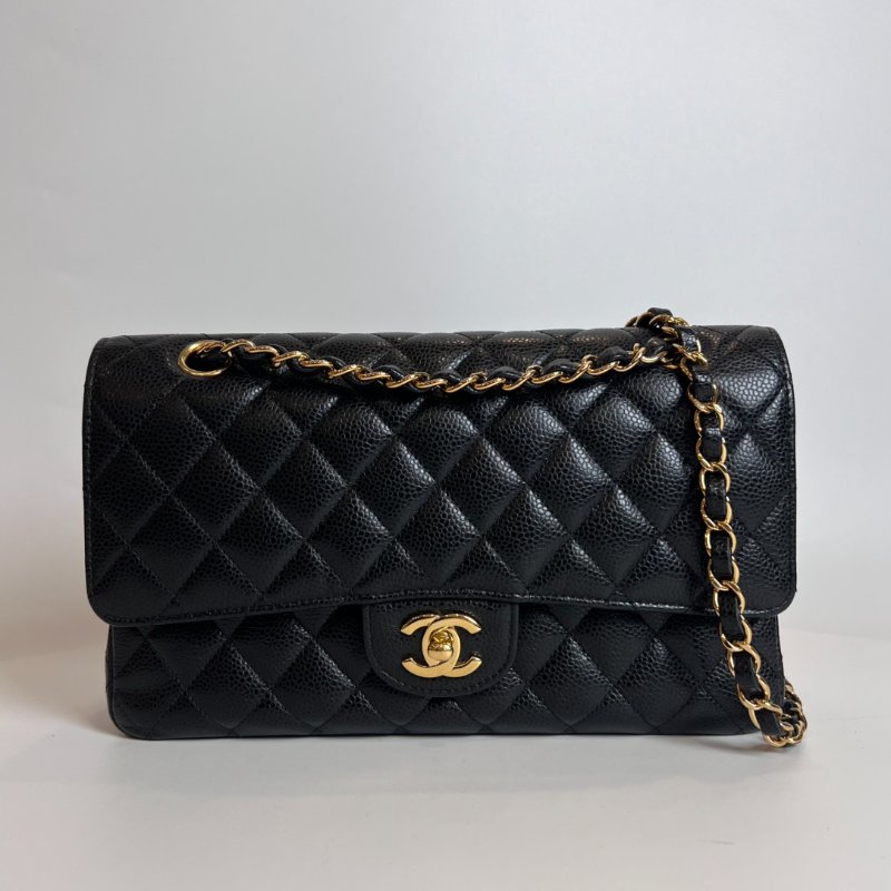 CHANEL 25開 黑金荔枝CF25-0
