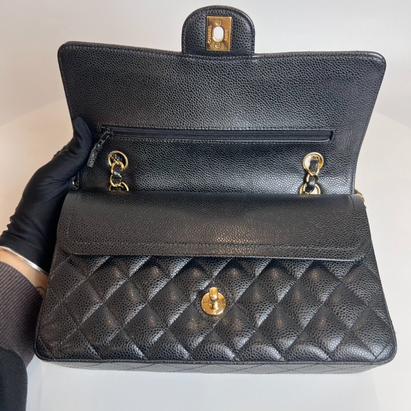 CHANEL 25開 黑金荔枝CF25-5