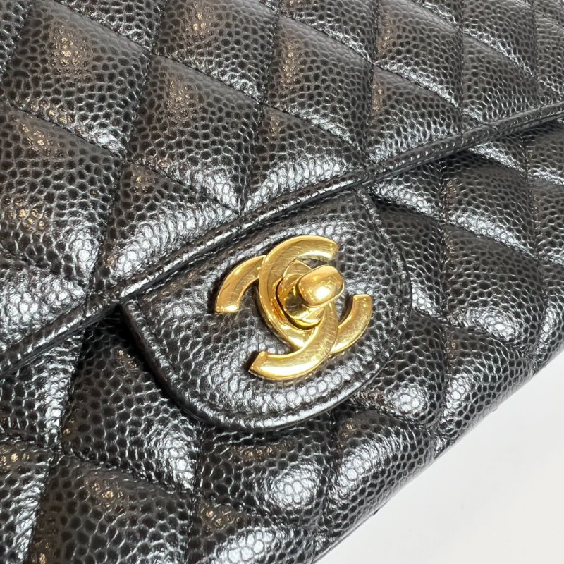 CHANEL 25開 黑金荔枝CF25-7