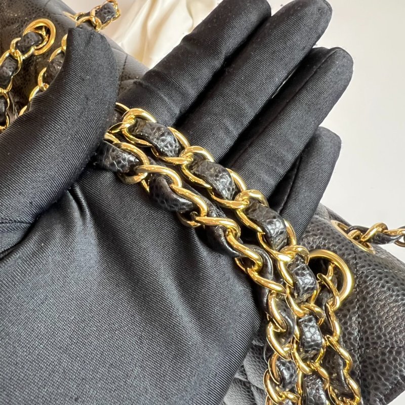 CHANEL 25開 黑金荔枝CF25-8