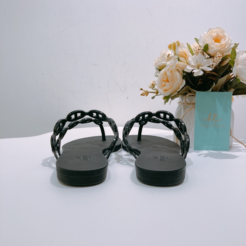 TW4392 Hermes 愛馬仕豬鼻拖鞋Island Sandal 37 Size Noir[New]-3