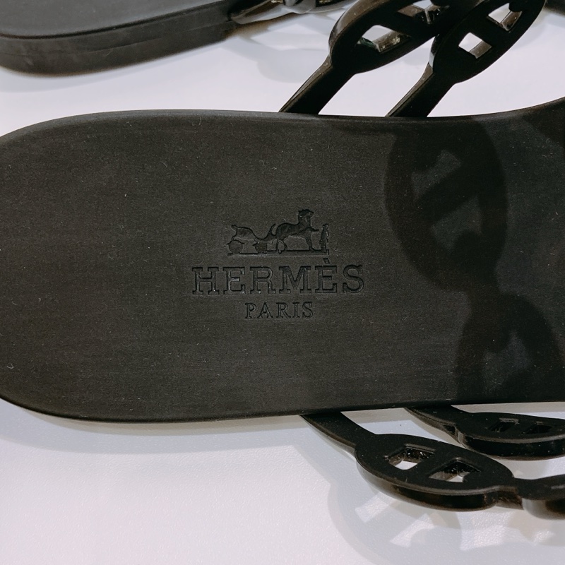 TW4392 Hermes 愛馬仕豬鼻拖鞋Island Sandal 37 Size Noir[New]-7