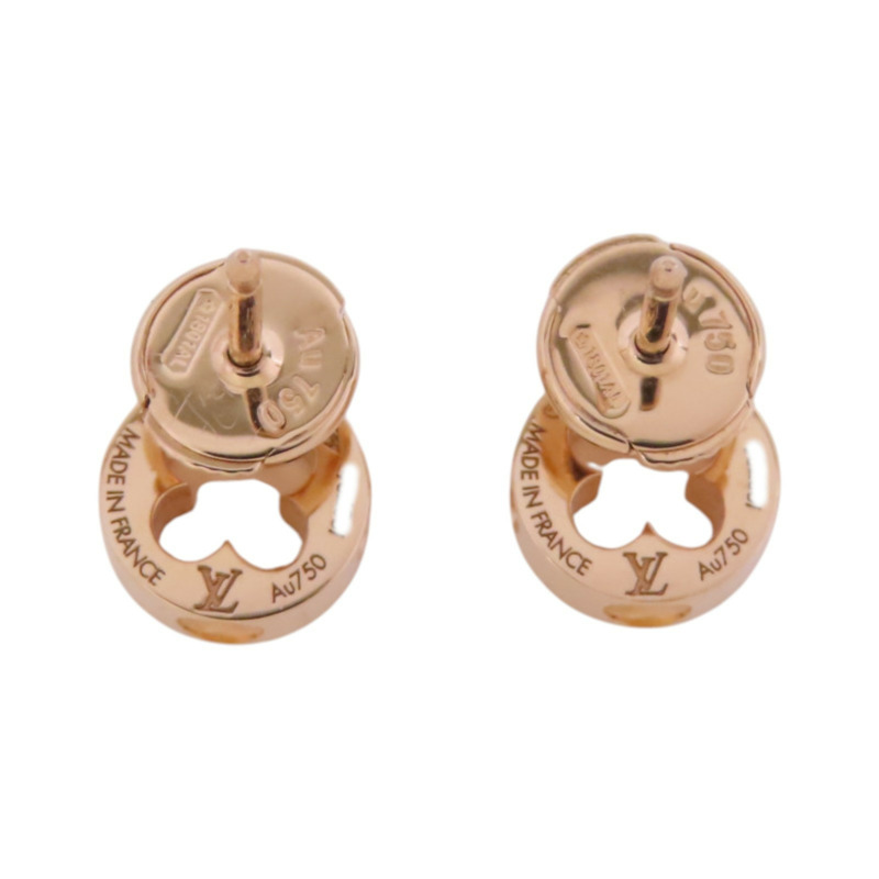 LOUIS VUITTON 18K玫瑰金Empreinte Earrings金扣耳環-3