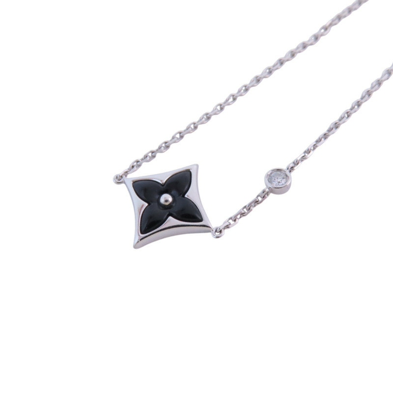 LOUIS VUITTON 18K白金Color Blossom BB Diamond Blaceret銀扣鑽石手鏈-6