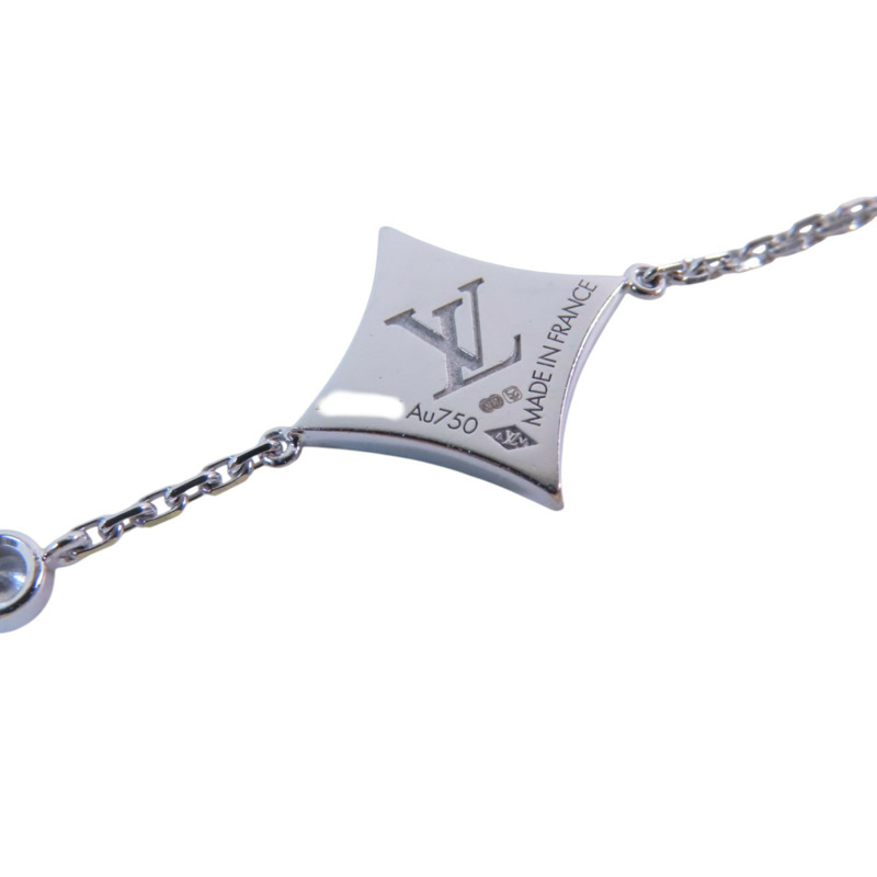 LOUIS VUITTON 18K白金Color Blossom BB Diamond Blaceret銀扣鑽石手鏈-7