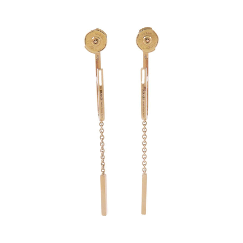 HERMES 18K玫瑰金D'oreilles Every Chain Dance MM Diamond Earrings金扣鑽石耳環-3