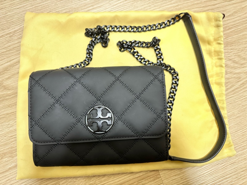 TORY BURCH TB WILLA 菱格紋 WOC 鏈條包-0