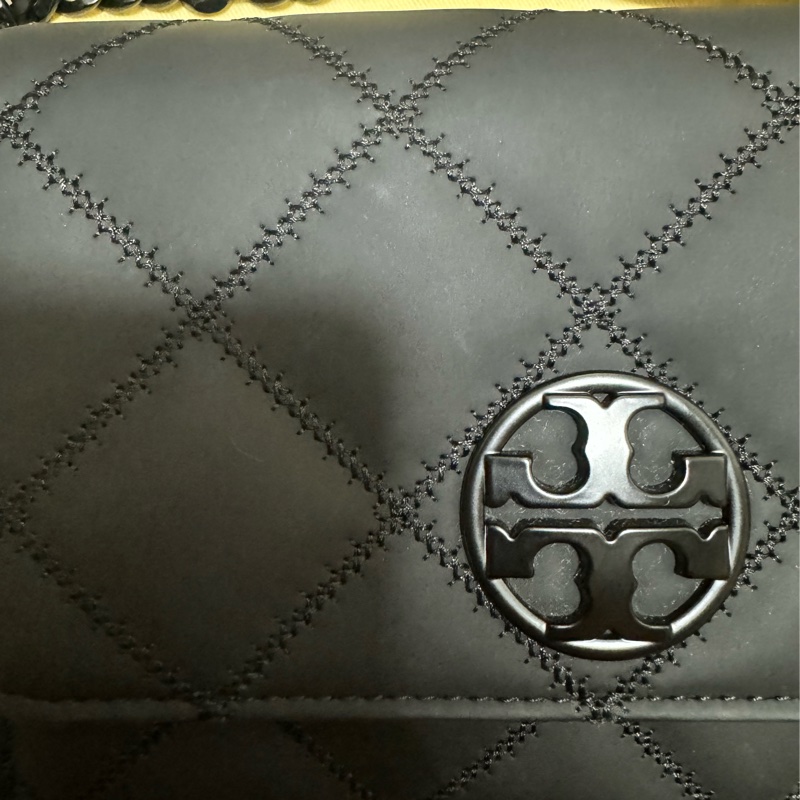 TORY BURCH TB WILLA 菱格紋 WOC 鏈條包-11