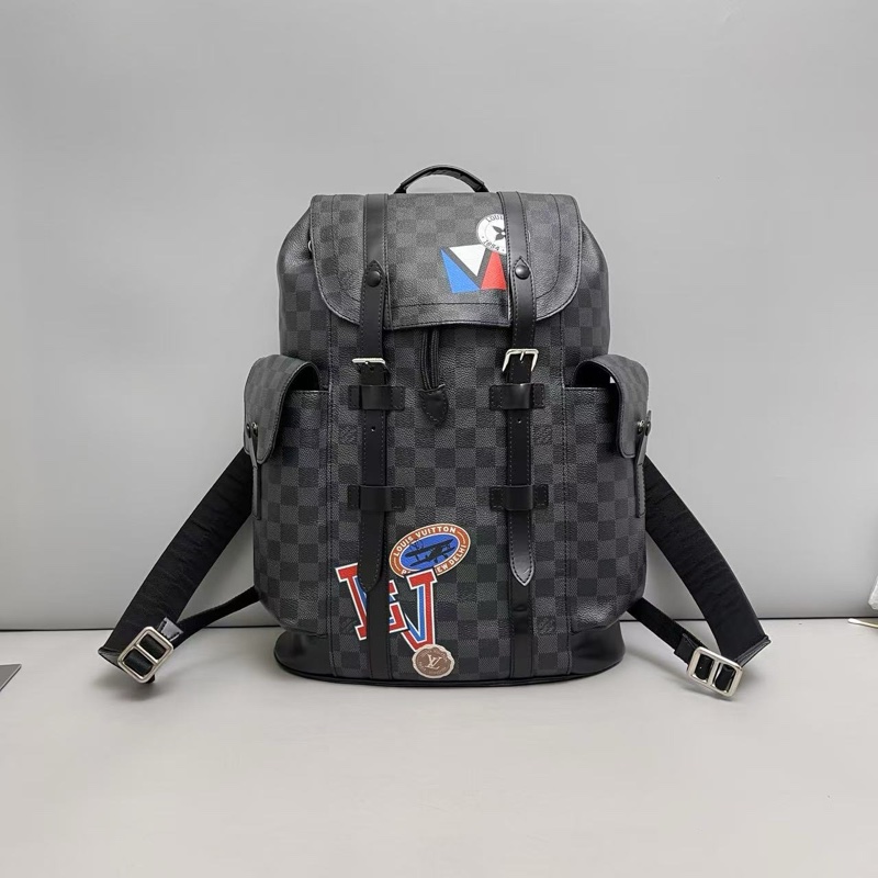 LV路易威登Christopher 美洲杯限量款雙肩包 尺寸約33×45~-0