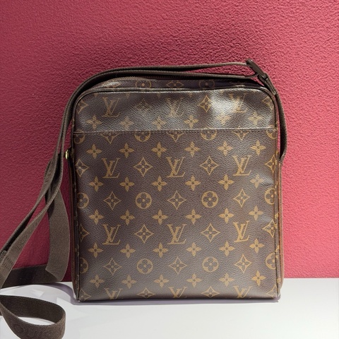 Lv 中古 郵差斜挎包 尺寸約25×26cm~