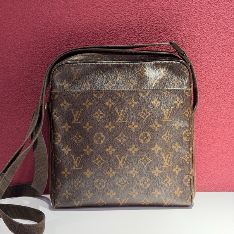 Lv 中古 郵差斜挎包 尺寸約25×26cm~-0