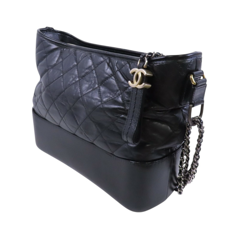 CHANEL 牛皮皮革Gabrielle Medium金扣鏈帶肩背袋-2