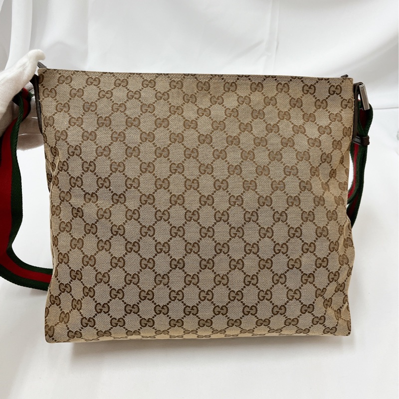 莉亞精品♡Gucci 189751 拉鍊斜背包 九新美包-5