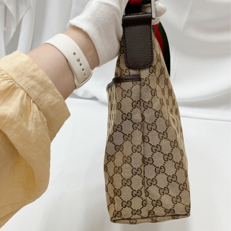 莉亞精品♡Gucci 189751 拉鍊斜背包 九新美包-8