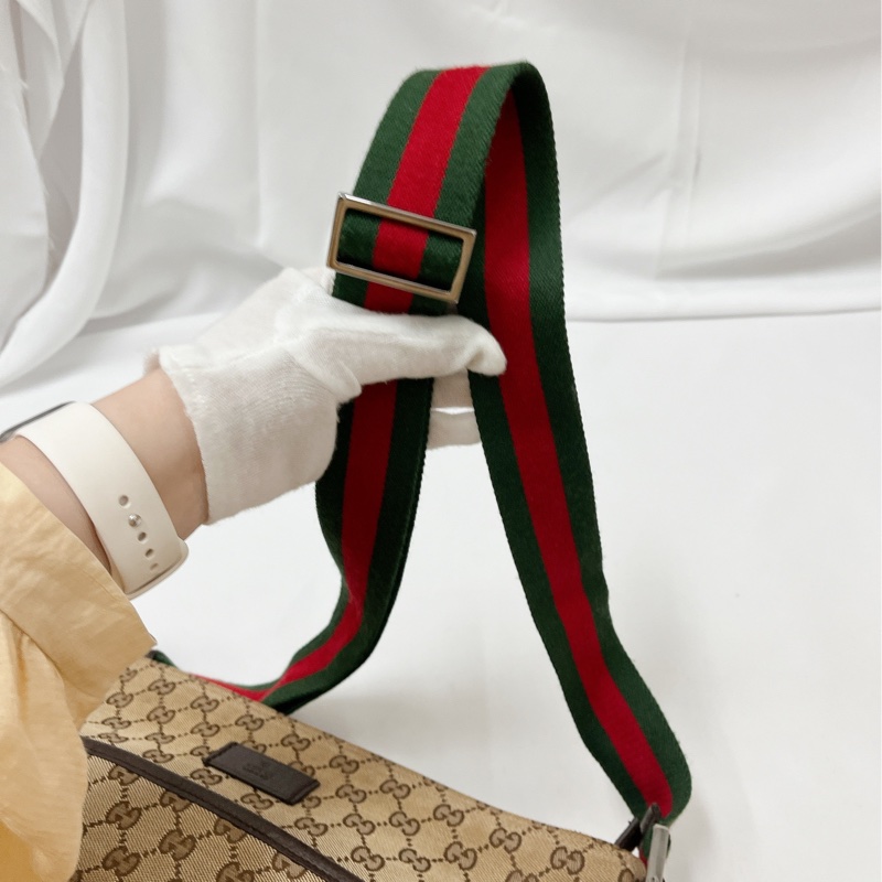 莉亞精品♡Gucci 189751 拉鍊斜背包 九新美包-14