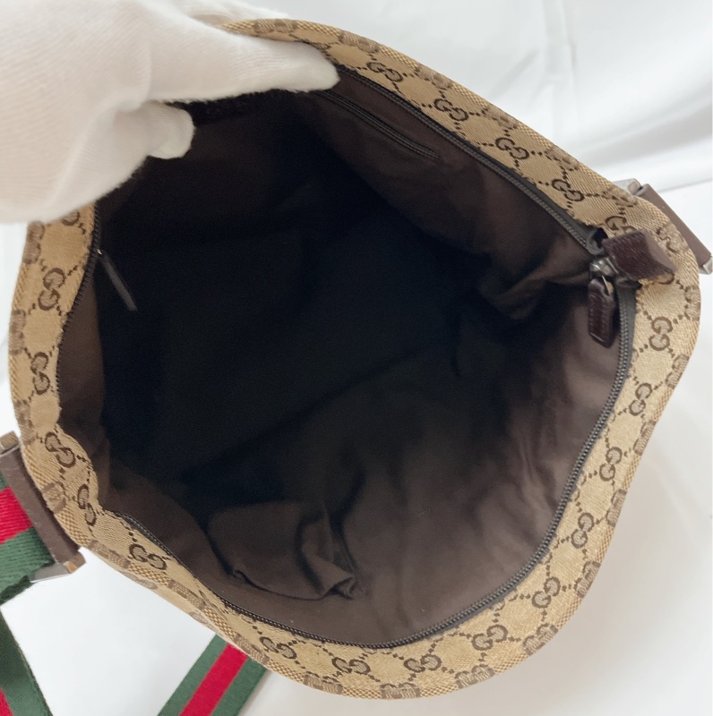 莉亞精品♡Gucci 189751 拉鍊斜背包 九新美包-16