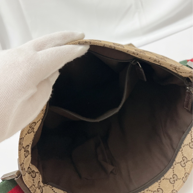 莉亞精品♡Gucci 189751 拉鍊斜背包 九新美包-17