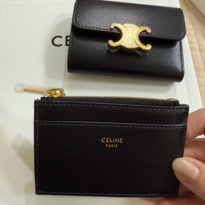 Celine TRIOMPHE配零錢袋短款錢包-7