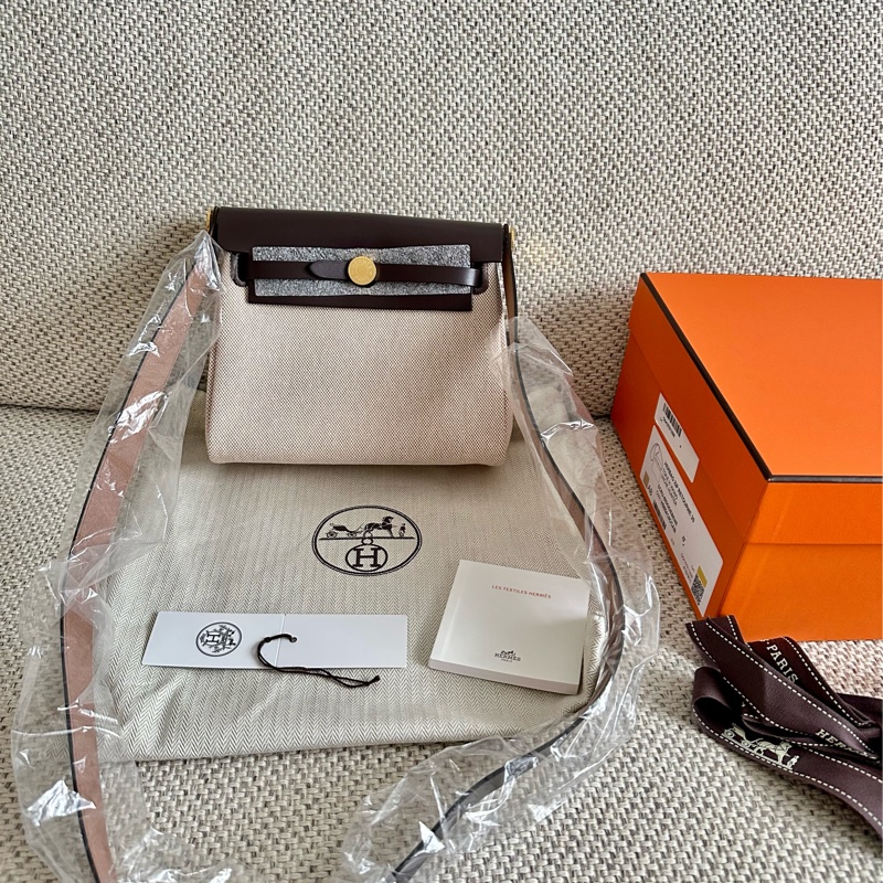~~Hermes mini Herbag 20 烏木色金釦~~-0
