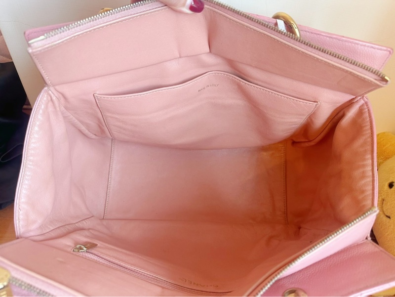 Chanel 🌹vintage 托特包 肩背包 乾燥玫瑰 荔枝牛皮（提供正品證書-6