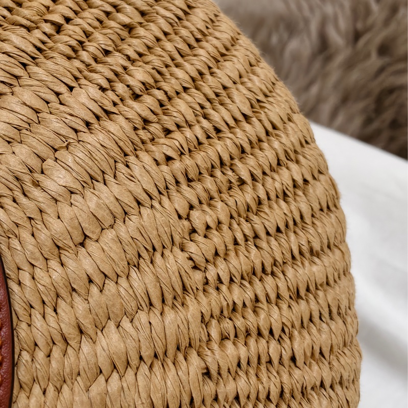 🌿 2025春夏新品 🌸 Chloé 馬徽超大容量草編托特包|焦糖棕-9