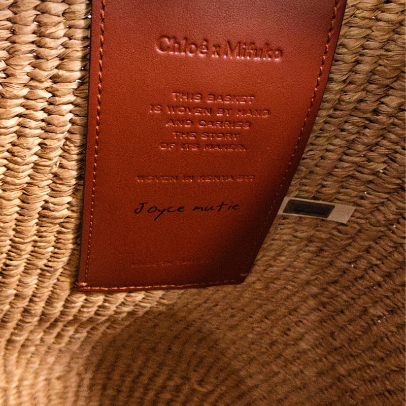 🌿 2025春夏新品 🌸 Chloé 馬徽超大容量草編托特包|焦糖棕-12