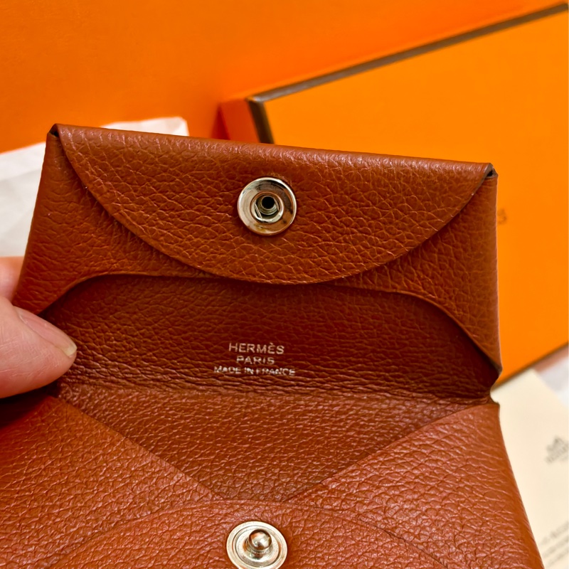 🧡 Hermès 愛馬仕 豆干色零錢包🧡-7