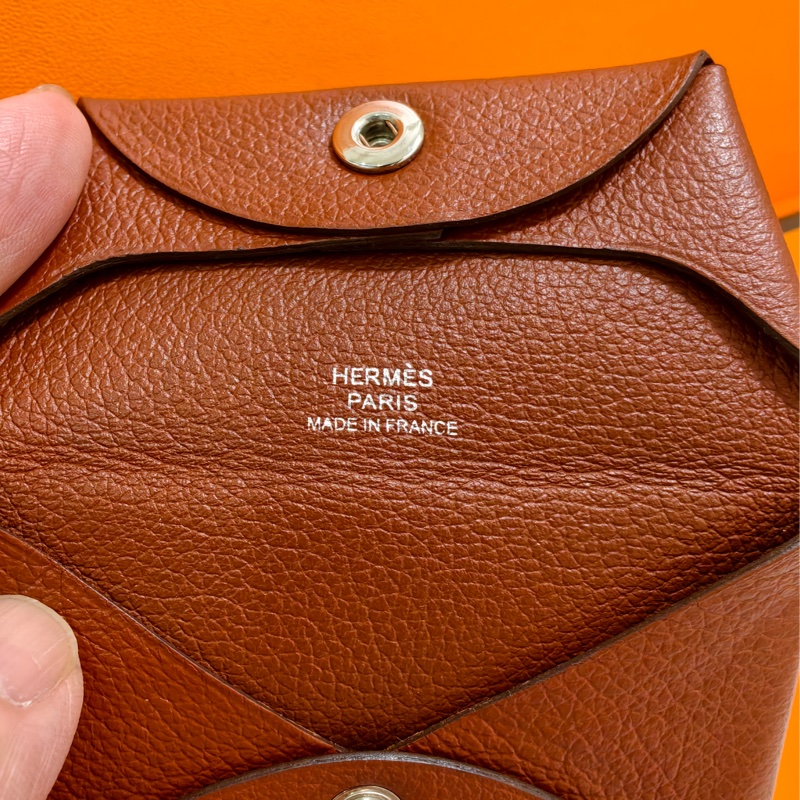 🧡 Hermès 愛馬仕 豆干色零錢包🧡-14