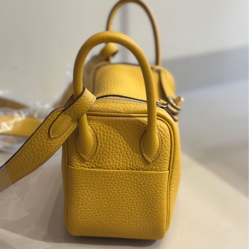 🌈Hermes💛mini lindy一代💛9D琥珀黄金扣🌟未使用閒置🌟TC皮🌟Jaune Ambre🌟-4
