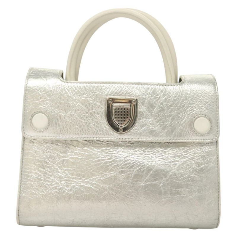 【日本直送】Christian Dior Ever 迷你手提包 皮革 2 款 銀色 正品 bs27633-12