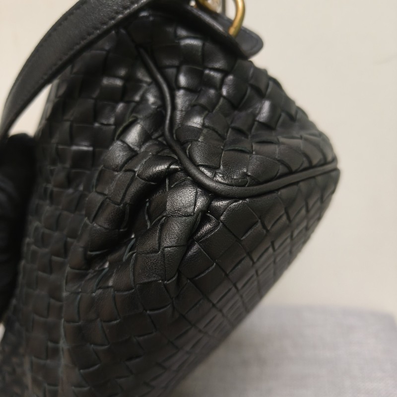🔥衝破200銷售🔥【限時降價回饋至9/21】㊣✨Bottega Veneta ✨寶緹嘉 BV 羊皮 黑色 編織 雲朵包 肩背包 手提包 編織包 斜背包/二手包/二手精品/保證正品🌳二手樹屋🌳-6