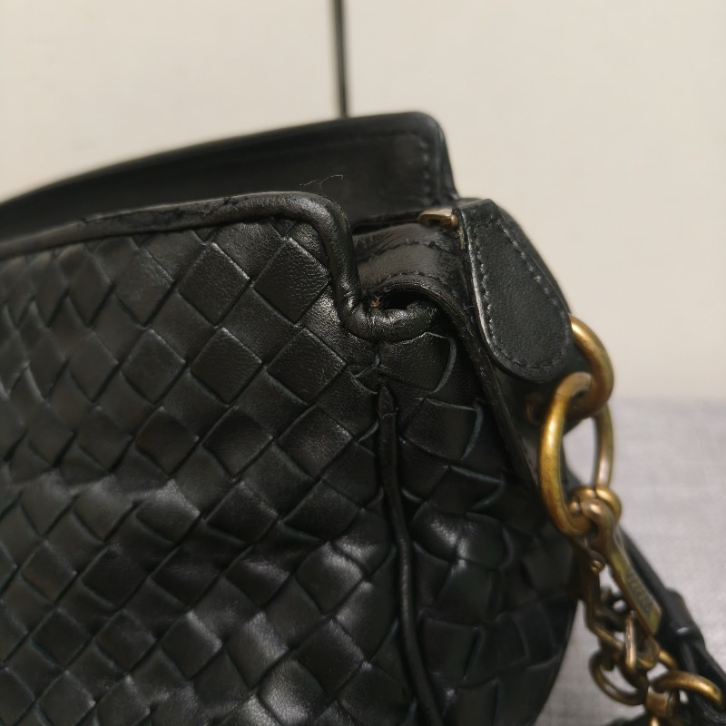 🔥衝破200銷售🔥【限時降價回饋至9/21】㊣✨Bottega Veneta ✨寶緹嘉 BV 羊皮 黑色 編織 雲朵包 肩背包 手提包 編織包 斜背包/二手包/二手精品/保證正品🌳二手樹屋🌳-18