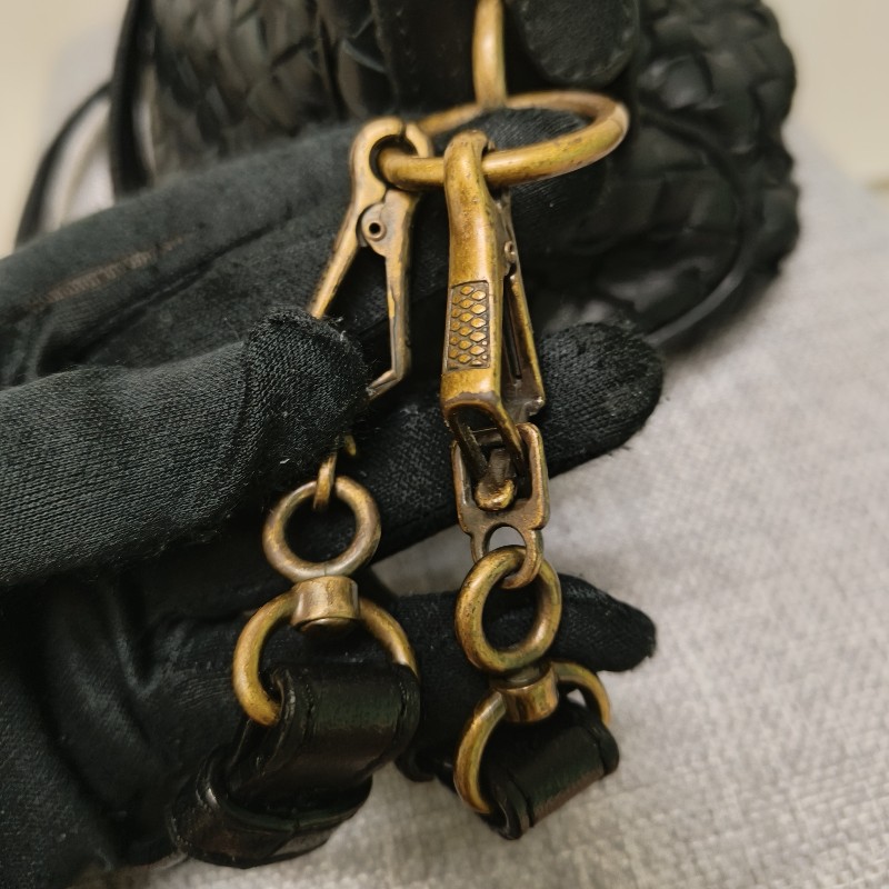 🔥衝破200銷售🔥【限時降價回饋至9/21】㊣✨Bottega Veneta ✨寶緹嘉 BV 羊皮 黑色 編織 雲朵包 肩背包 手提包 編織包 斜背包/二手包/二手精品/保證正品🌳二手樹屋🌳-25