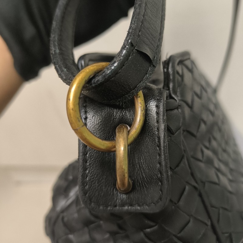 🔥衝破200銷售🔥【限時降價回饋至9/21】㊣✨Bottega Veneta ✨寶緹嘉 BV 羊皮 黑色 編織 雲朵包 肩背包 手提包 編織包 斜背包/二手包/二手精品/保證正品🌳二手樹屋🌳-32