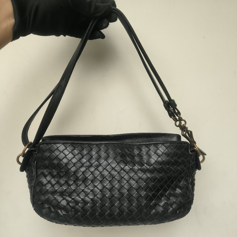 🔥衝破200銷售🔥【限時降價回饋至9/21】㊣✨Bottega Veneta ✨寶緹嘉 BV 羊皮 黑色 編織 雲朵包 肩背包 手提包 編織包 斜背包/二手包/二手精品/保證正品🌳二手樹屋🌳-54