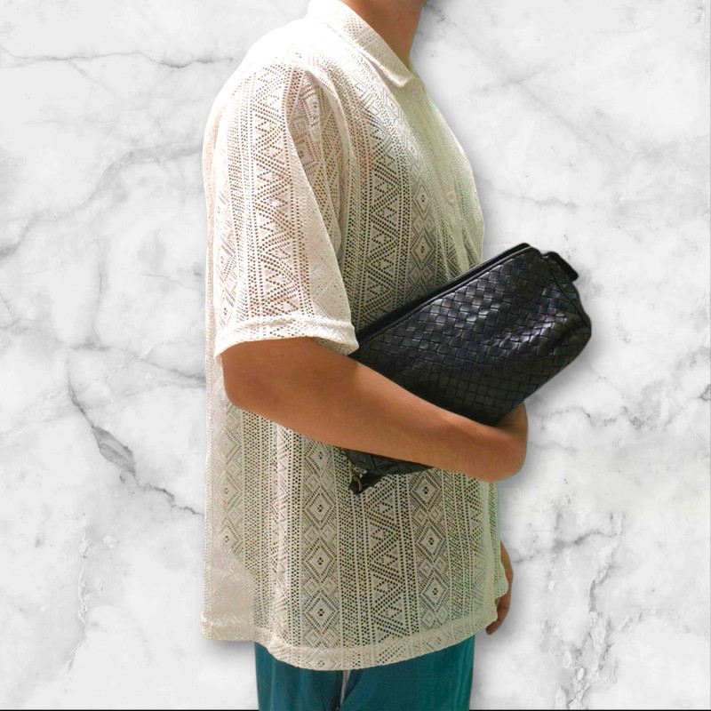 🔥衝破200銷售🔥【限時降價回饋至9/21】㊣✨Bottega Veneta ✨寶緹嘉 BV 羊皮 黑色 編織 雲朵包 肩背包 手提包 編織包 斜背包/二手包/二手精品/保證正品🌳二手樹屋🌳-56