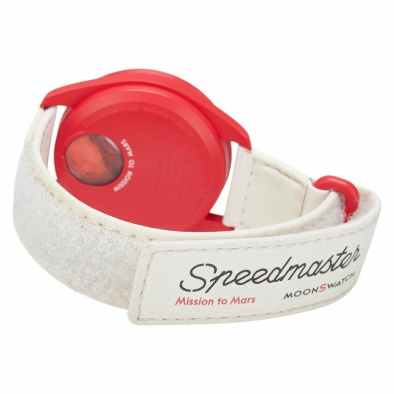 歐米茄 x Swatch MoonSwatch 火星任務腕錶 SO33R100 石英 白色錶盤 陶瓷 尼龍 男士-2