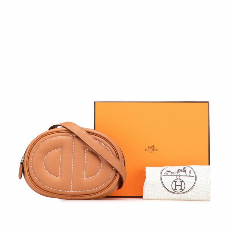 Hermes Hermès Body in the Loop 女士金棕色 Swift 包/腰包-9