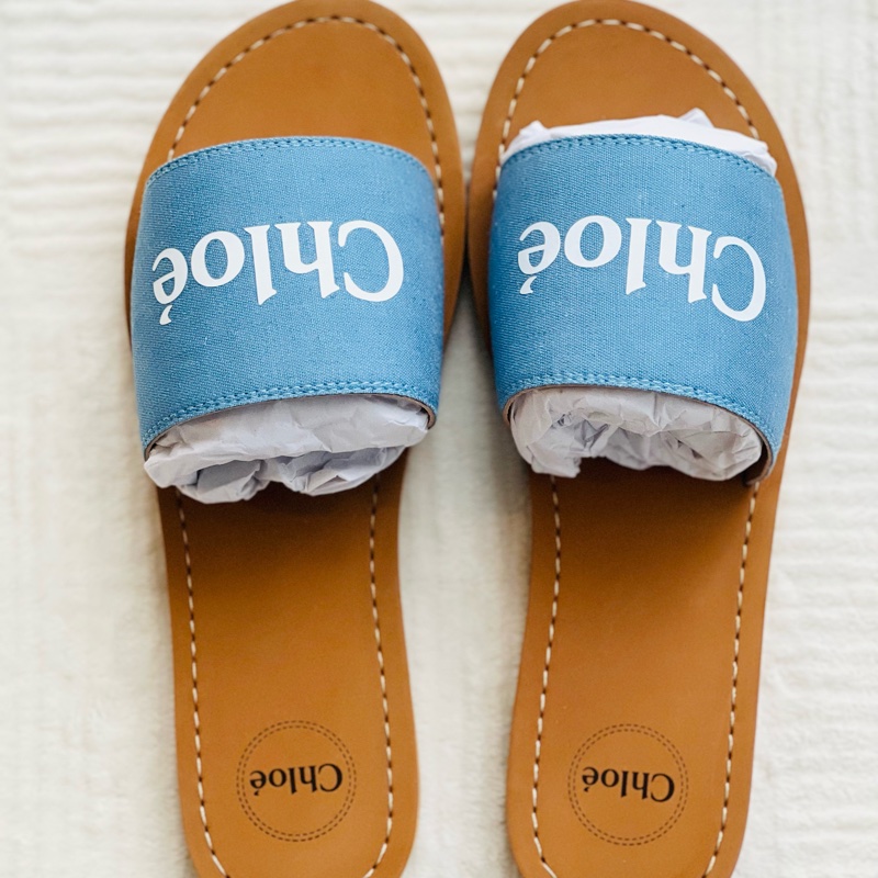 Chloe kids 拖鞋 $7280今日限定 奶油白37 38 天空藍38 只售現貨-5