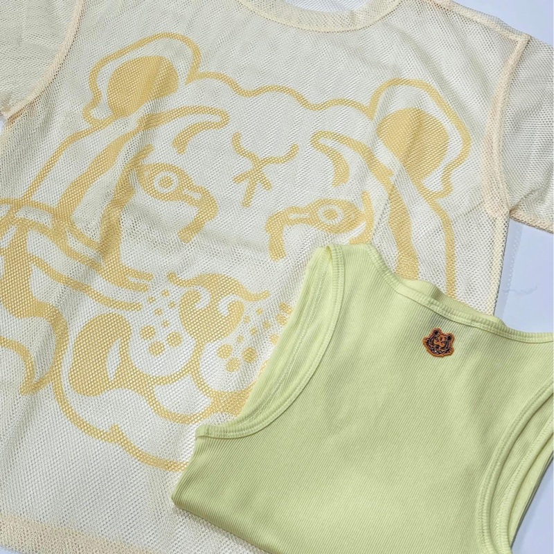 高田賢三KENZO二件式網狀虎頭上衣-6