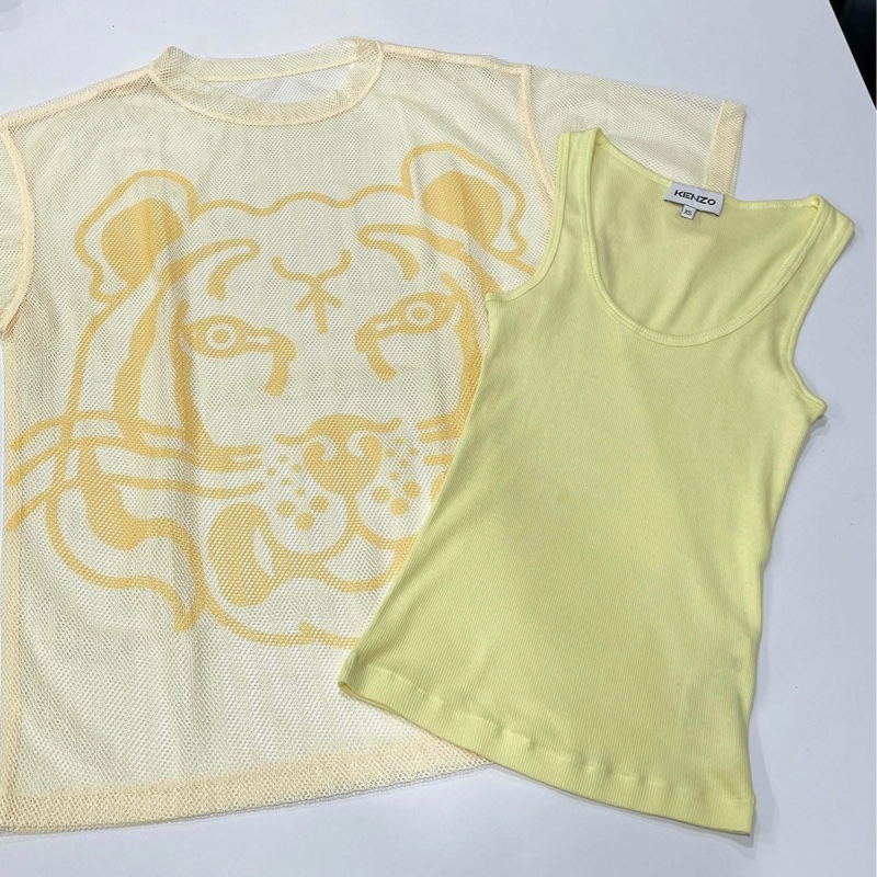 高田賢三KENZO二件式網狀虎頭上衣-7