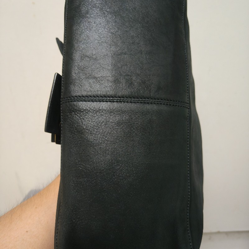 🔥年終狂降🔥【限時降價只到12/31（原24,800）】【8成新】㊣✨ FENDI✨（附防塵袋）芬迪 墨綠 金屬 絨毛 琥珀 大理石 皮革 掀蓋 法棍包 醫生包 手提包 肩背包 腋下包/二手包/二手精品/保證正品🌳二手樹屋🌳-6