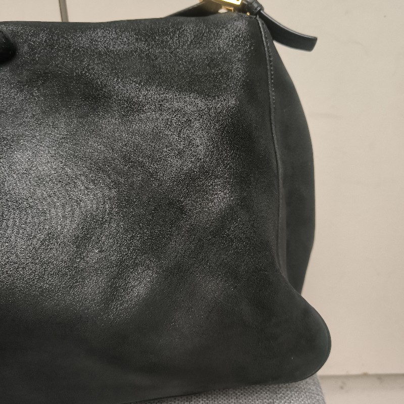 🔥年終狂降🔥【限時降價只到12/31（原24,800）】【8成新】㊣✨ FENDI✨（附防塵袋）芬迪 墨綠 金屬 絨毛 琥珀 大理石 皮革 掀蓋 法棍包 醫生包 手提包 肩背包 腋下包/二手包/二手精品/保證正品🌳二手樹屋🌳-22