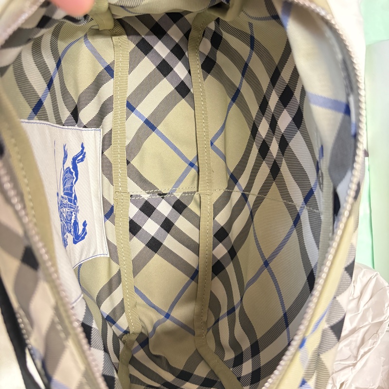 Burberry經典格紋騎士標誌肩背包，相機包(青苔色）-10