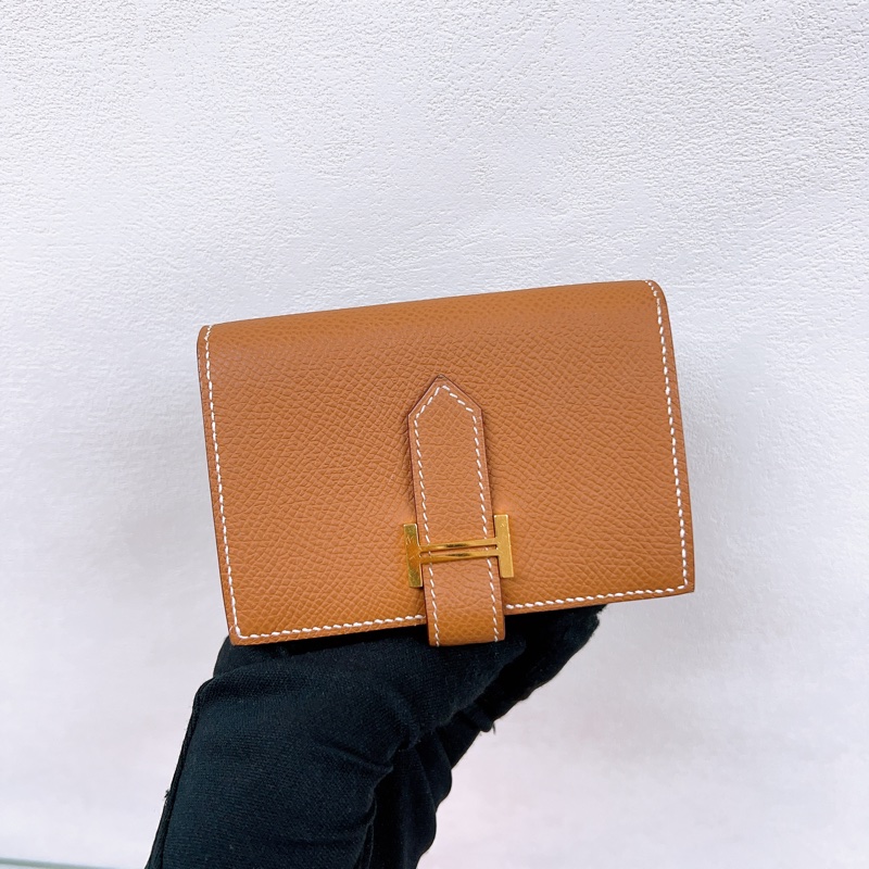 Hermes mini bearn 金棕金釦 短夾/銀包-0
