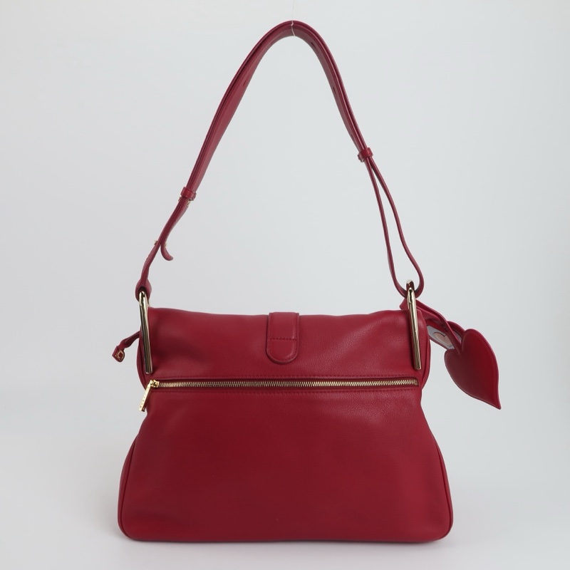 議價私我💼 Delvaux Givry 牛皮純色金屬扣飾單肩包-2