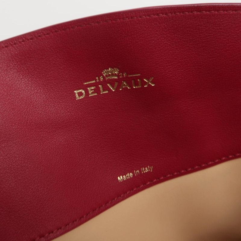 議價私我💼 Delvaux Givry 牛皮純色金屬扣飾單肩包-5