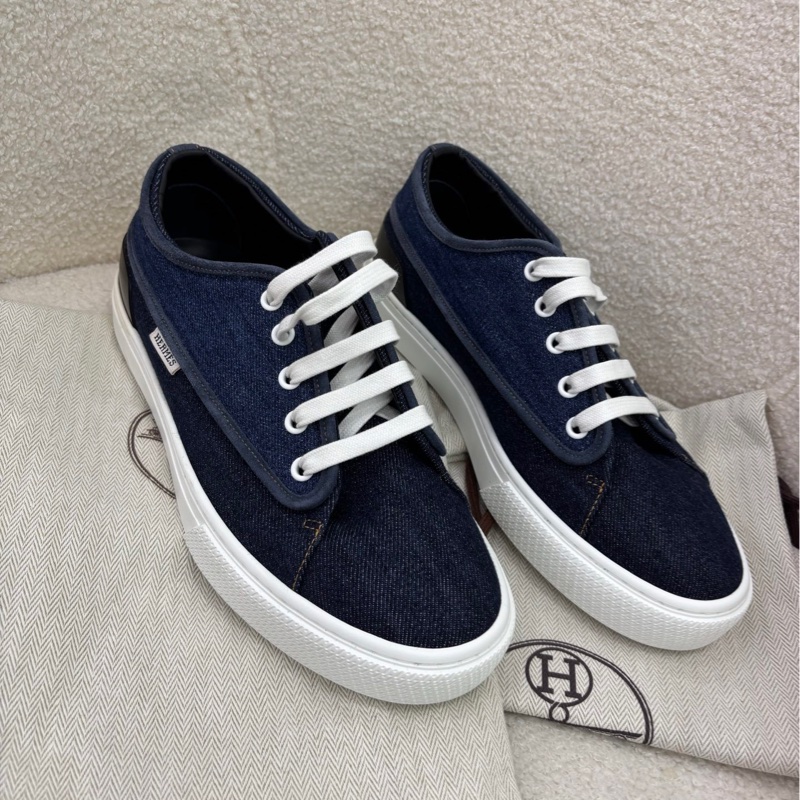 Hermes Envy 拼色帆布平底鞋 39.5碼 閒置未使用內購-4
